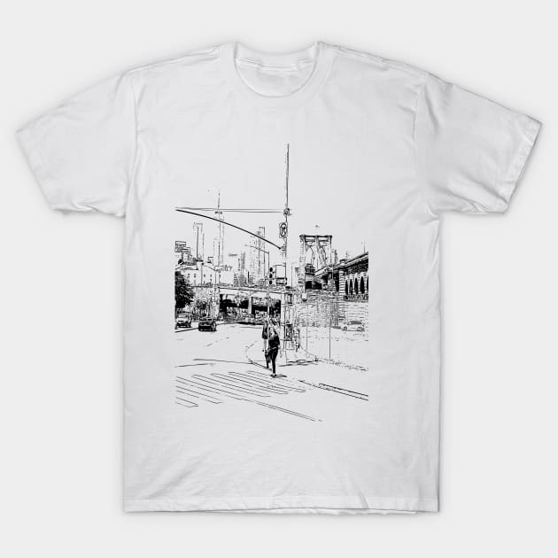 Brooklyn New York Tee T-Shirt by MYFROG